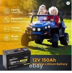 12V 150AH LiFePO4 Lithium Battery 5000+ Deep Cycle Solar RV Leisure Off-Grid