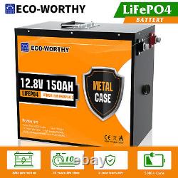 12V 150AH Lithium Battery Leisure Rechargeable LiFePO4 Deep Cycle Solar Panel RV