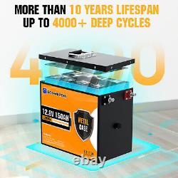 12V 150AH Lithium Battery Leisure Rechargeable LiFePO4 Deep Cycle Solar Panel RV