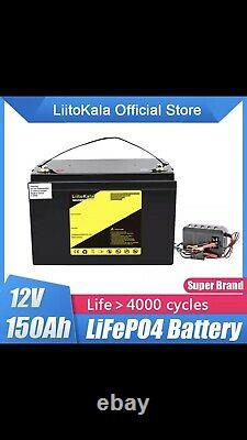12V 150AH lithium leisure battery, solar, off Grid, motorhome, camper van