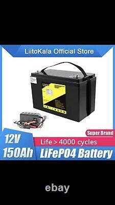 12V 150AH lithium leisure battery, solar, off Grid, motorhome, camper van