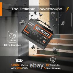 12V 150Ah LiFePO4 Lithium Leisure Battery Bluetooth Caravan Camper 15000+Cycles