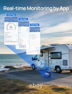 12V 165Ah LiFePO4 Lithium Leisure Battery Bluetooth & Low Temp Motorhome Caravan