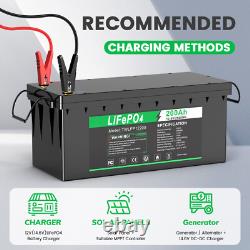 12V 200Ah 300Ah LiFePO4 Lithium Leisure Battery Deep Cycle BMS Solar Off-grid