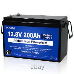 12V 200Ah LiFePO4 Battery Lithium Leisure Battery for Caravans RV Trolling Motor