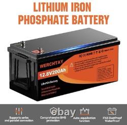 12V 200Ah LiFePO4 Lithium Battery Low Temp Leisure Battery for RV Solar 200A BMS