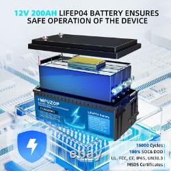 12V 200Ah Lifepo4 Battery Lithium Leisure Battery 15000+ Cycle BMS for RV Solar
