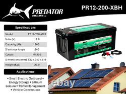 12V 200Ah Lifepo4 Battery Lithium Leisure Battery, Low Temp, Rechargeable for RV