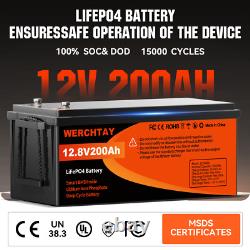 12V 200Ah Lifepo4 Battery Lithium Leisure Battery Low Temp Rechargeable for RV