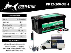 12V 200Ah Lifepo4 Battery Lithium Leisure Battery, Low Temp, Rechargeable for RV