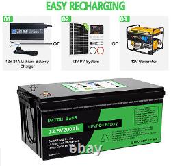12V 200Ah Lifepo4 Battery Lithium Leisure Battery, Low Temp, Rechargeable for RV