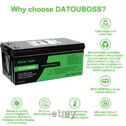 12V 200Ah Lifepo4 Battery Lithium Leisure Battery, Low Temp, Rechargeable for RV