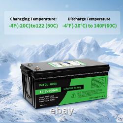 12V 200Ah Lifepo4 Battery Lithium Leisure Battery, Low Temp, Rechargeable for RV