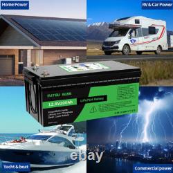 12V 200Ah Lifepo4 Battery Lithium Leisure Battery, Low Temp, Rechargeable for RV