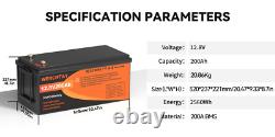 12V 200Ah Lifepo4 Battery Lithium Leisure Battery Low Temp Rechargeable for RV