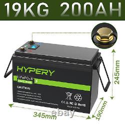 12V 200Ah Lithium LiFePO4 BMS 5000+Cycles Leisure Battery For RV Off-Grid Solar