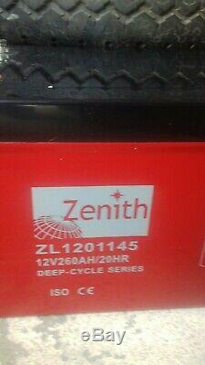 12V 260AH Zenith AGM Deep Cycle Leisure Battery Brand New