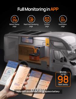 12V 300AH LiFePO4 Lithium Leisure Battery Bluetooth Communication LED Motorhomes