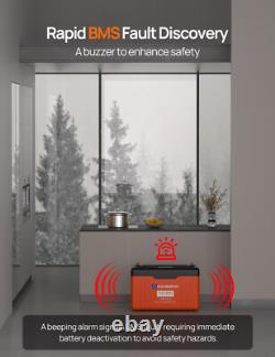 12V 300AH LiFePO4 Lithium Leisure Battery Bluetooth Communication LED Motorhomes