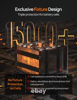 12V 300AH LiFePO4 Lithium Leisure Battery Bluetooth Communication LED Motorhomes