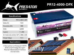 12V 300AH Predator Dual Purpose Leisure Battery Energy Storage Campervan