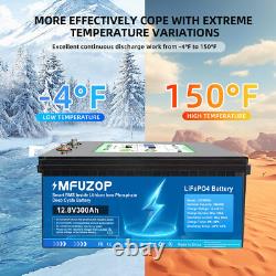 12V 300Ah Lifepo4 Battery Lithium Leisure Battery 10000+ Cycles Low Temp for RV