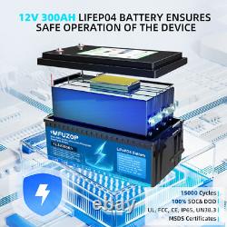 12V 300Ah Lifepo4 Battery Lithium Leisure Battery 10000+ Cycles Low Temp for RV