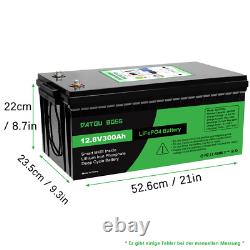 12V 300Ah Lifepo4 Battery Lithium Leisure Battery, Low Temp, Rechargeable for RV