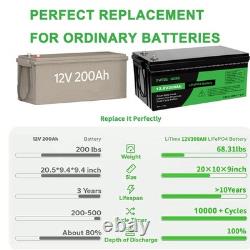 12V 300Ah Lifepo4 Battery Lithium Leisure Battery, Low Temp, Rechargeable for RV