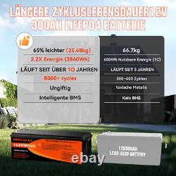 12V 300Ah Lifepo4 Battery Lithium Leisure Battery Low Temp Rechargeable for RV