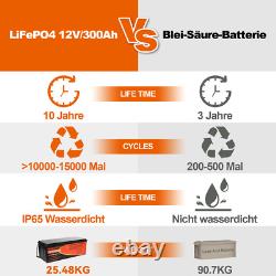 12V 300Ah Lifepo4 Battery Lithium Leisure Battery Low Temp Rechargeable for RV