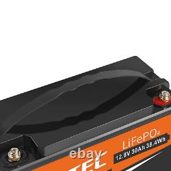 12V 30Ah Lithium LiFePO4 BMS Deep Cycle Battery Solar Leisure Off-Grid RV Boat