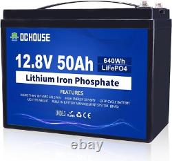 12V 50Ah LiFePO4 Battery Lithium Leisure Battery 12V for Trolling Motor RV Camp