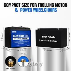 12V 50Ah LiFePO4 Battery Lithium Leisure Battery 12V for Trolling Motor RV Camp