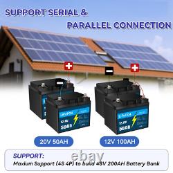 12V 50Ah LiFePO4 Battery Lithium Leisure Battery 12V for Trolling Motor RV Camp