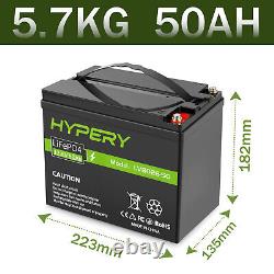 12V 50-200Ah LiFePO4 Lithium Battery BMS Deep Cycle RV Off-grid Storage Leisure