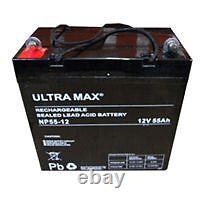 12V 55AH Leisure / Marine Battery Ultramax for Boat-home / Boat / Yacht LM 60