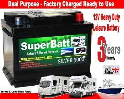12V 65AH SuperBatt LH65 Dual Purpose HD Deep Cycle Leisure Marine Battery