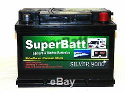 12V 65AH SuperBatt LH65 Dual Purpose HD Deep Cycle Leisure Marine Battery