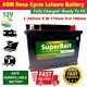 12v 75ah Agm75l Sealed Rechargeable Vrla Agm Deep Cycle Leisure Marine Battery
