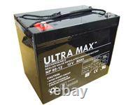 12V 80AH Leisure Battery ULTRAMAX for Leisure (Caravan) & Marine Range LM 75