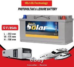 12V 85AH AGM/GEL Deep Cycle Leisure Battery, MOTORHOME, BOAT, SOLAR
