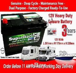 12V 85AH Leisure Battery SuperBatt CB85 for Motorhome / Caravan / Campervan