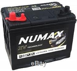 12V 86AH Numax XV24MF Dual Purpose Battery Leisure & Marine Range x 2 one pair