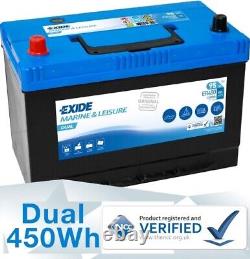 12V 95AH Deep Cycle Leisure Marine Battery EXIDE ER450 Motorhome Caravan Boat