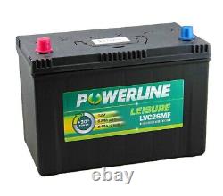 12V Deep Cycle Battery POWERLINE LV26MF Electric Fence Solar Wind Systems