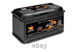 12V Jenox 80AH AGM Caravan Leisure Battery Deep Cycle Campervan, Off Grid