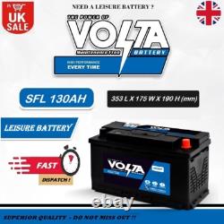 12V LEISURE BATTERY SFL 130AHC100 VOLTA 100Ah C20 FOR CARAVAN DEEP CYCLE