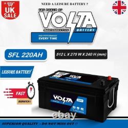 12V LEISURE BATTERY SFL 220AHC100 VOLTA 200Ah C20 FOR CARAVAN DEEP CYCLE