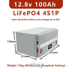 12V LITHIUM LiFePO4 Battery for Leisure Campervan Solar Wind Off-grid 100Ah